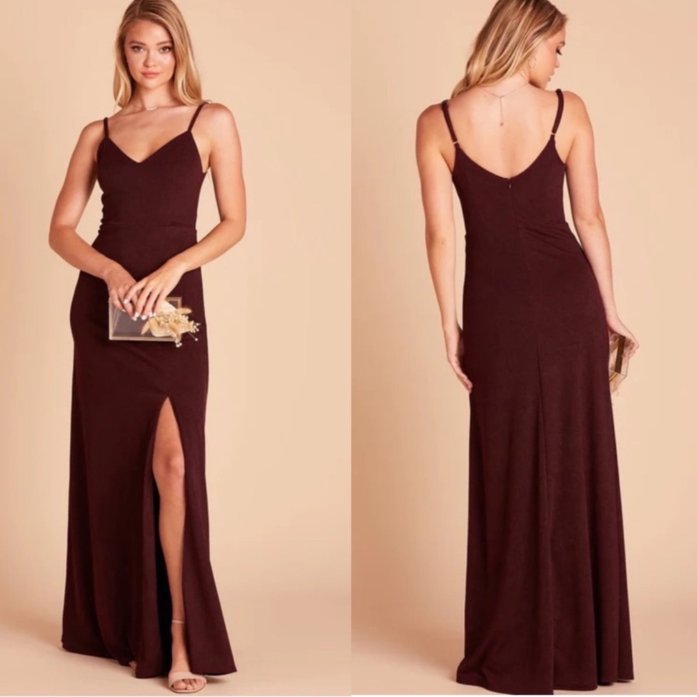 NWT Birdy Grey Dress JAY DRESS CREPE CABERNET Size XS Formal Wedding Bridesmaid - Picture 1 of 9